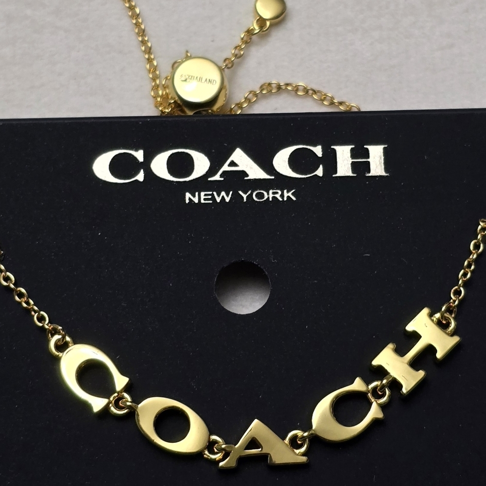 Coach Gold-tone Slider Bracelet